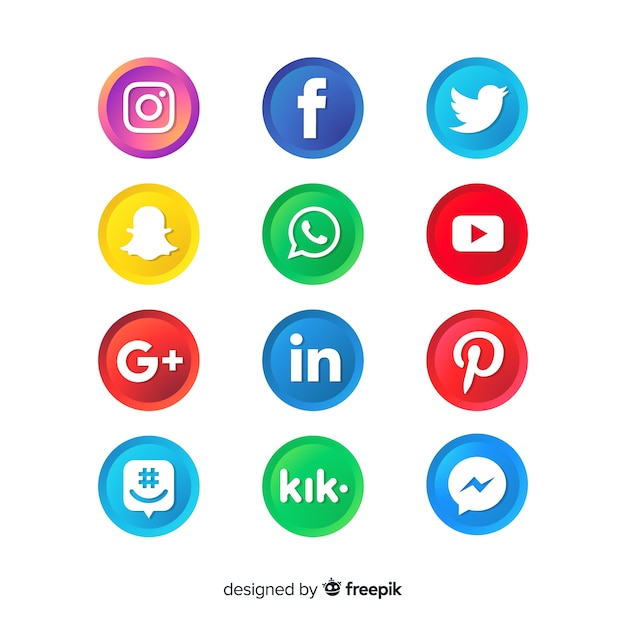 Free Vector social media logo collection