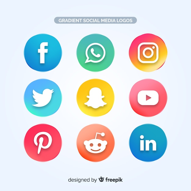 Free Vector social media logo collection