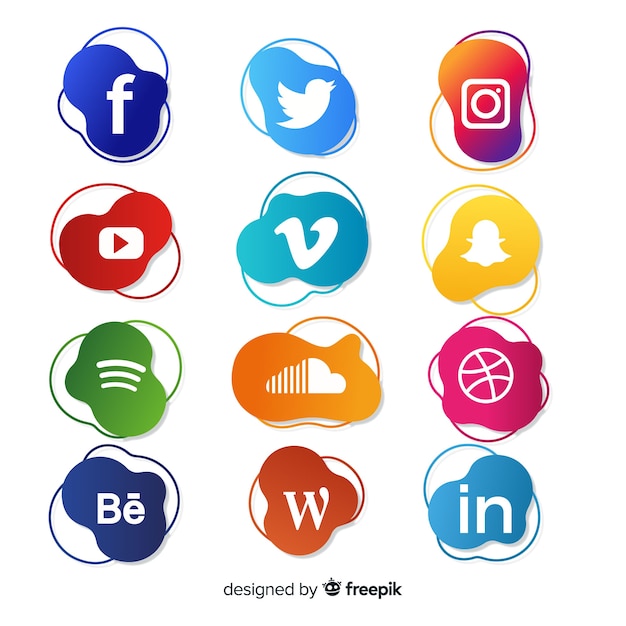 Free Vector social media logo collection