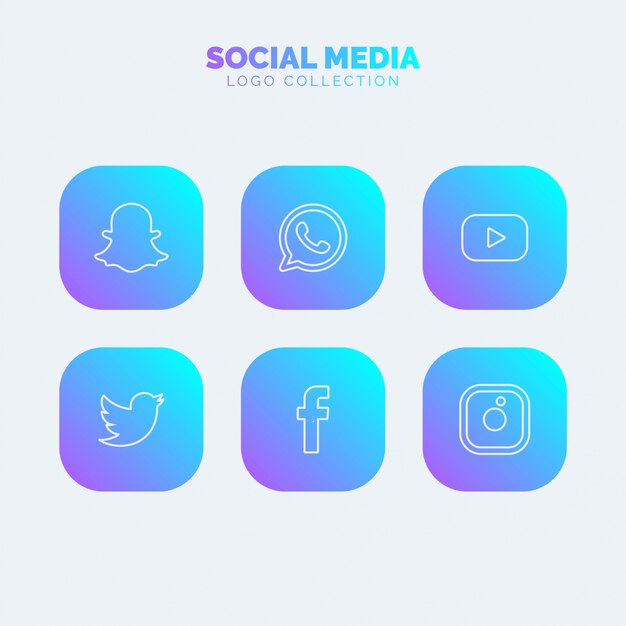 Free Vector social media logo collection 