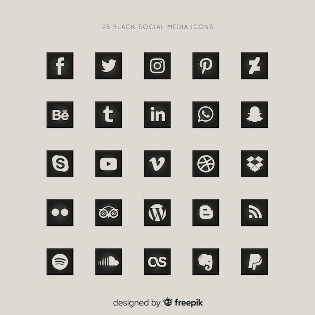 Free Vector social media logotype collection