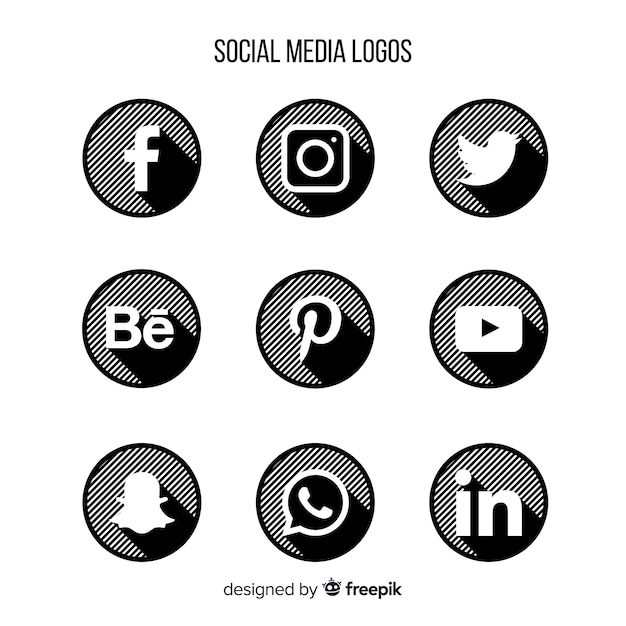 Free Vector social media logotype collection