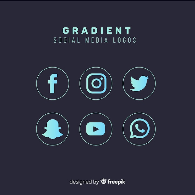 Free Vector social media logotype collection