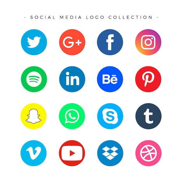 Free Vector social media logotype set