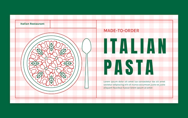 Free Vector social media post template for traditional italian food restaurant