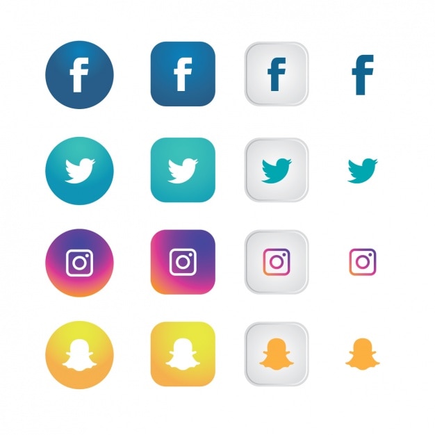 Free Vector social network icons collection