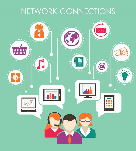 Free vector social networking