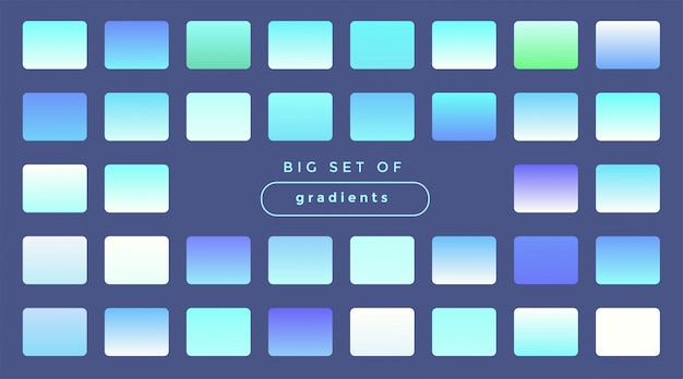 Free Vector soft holographic gradients big set