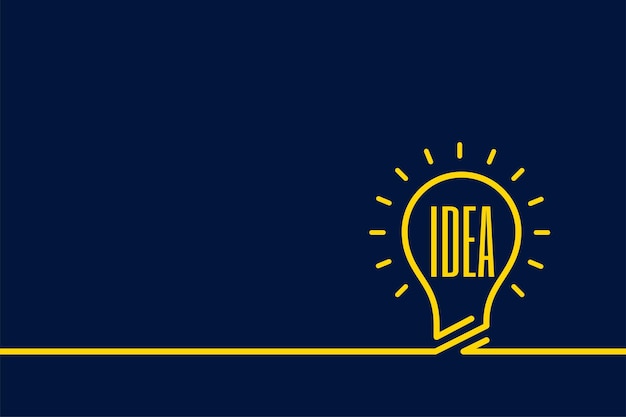 Free Vector solution thinking idea concept with light bulb and text space