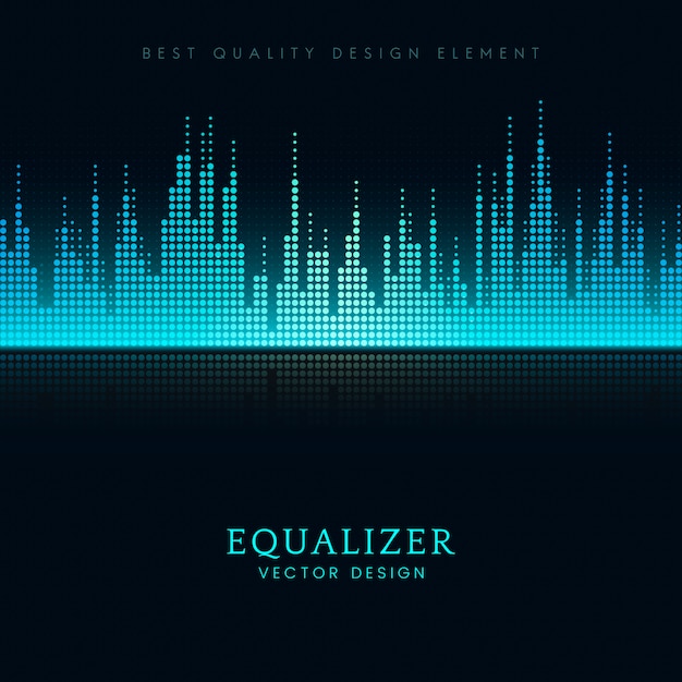 Free Vector sound wave equalizer vector design