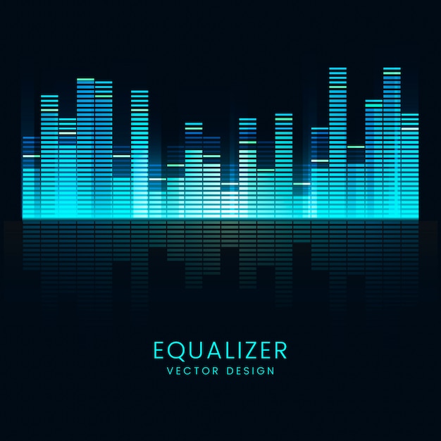 Free Vector sound wave equalizer vector design