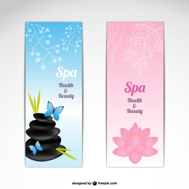 Free Vector spa banners