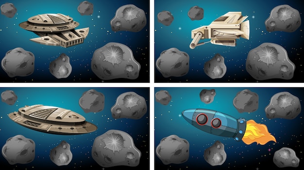 Free Vector space hips asteroid