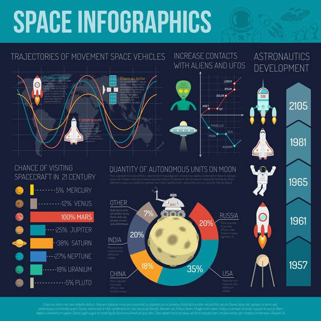 Space Infographics Set