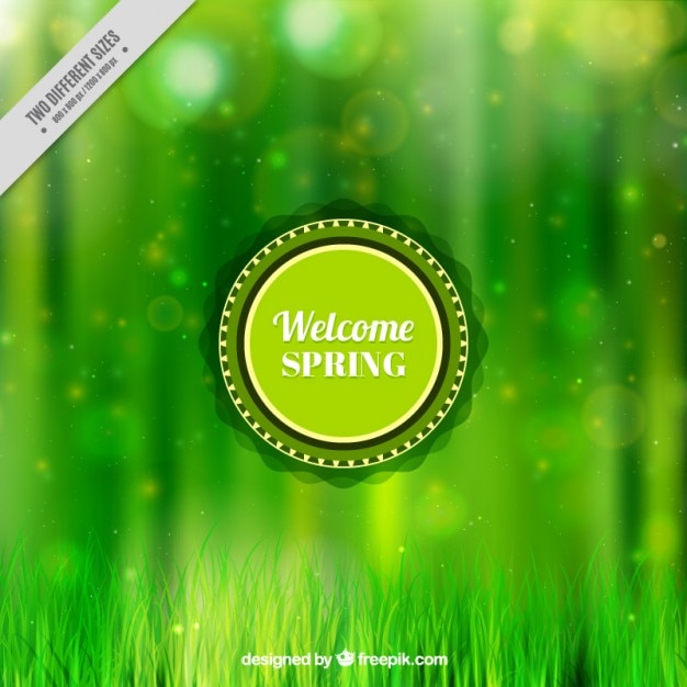 Free Vector sparkling green spring background