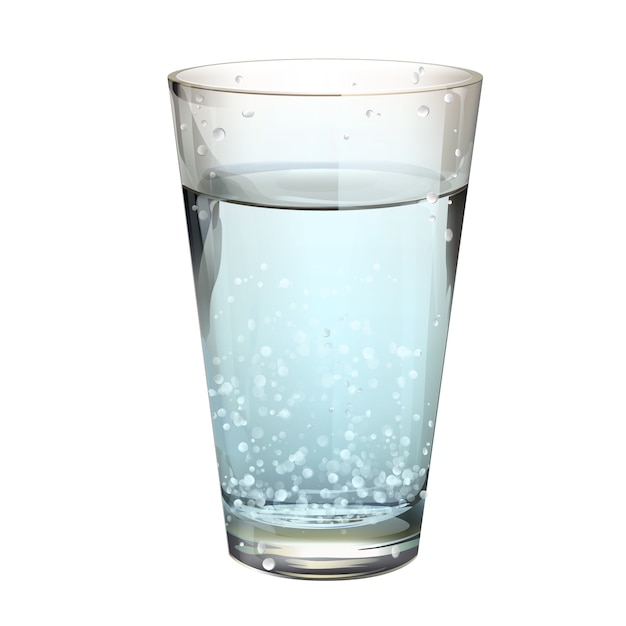 Free Vector sparkling water glass