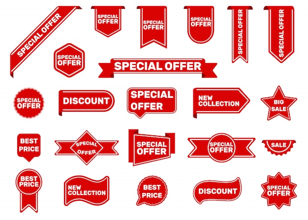 Free Vector special offer tags set