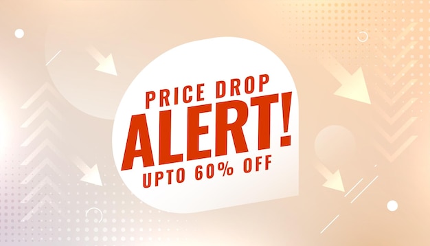 Free Vector special price drop sale banner for business advertisement