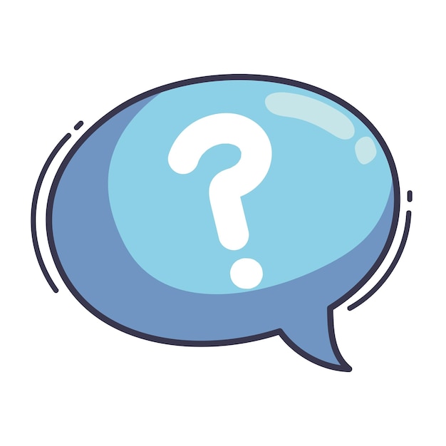 Free Vector speech bubble with interrogation sign icon