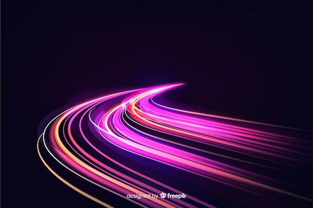 Free vector speed light trail background