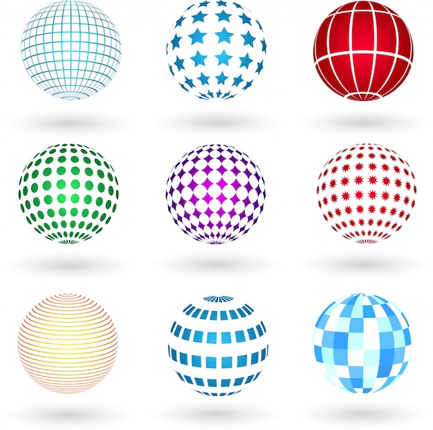 Free Vector spheres