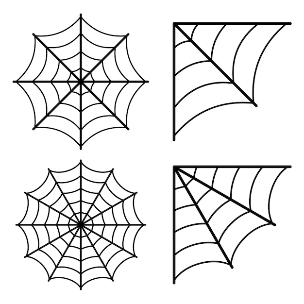 Free Vector spider webs set