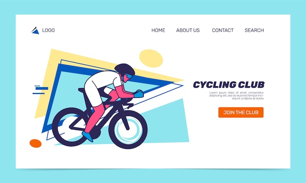 Sport club landing page template