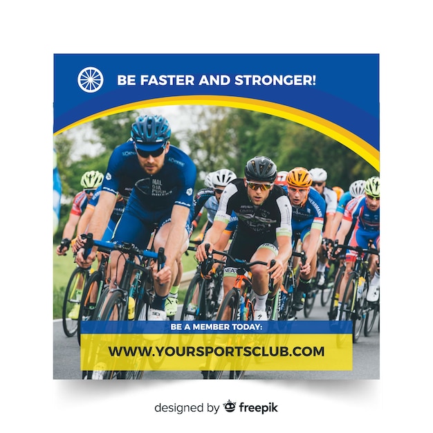 Free Vector sport flyer template