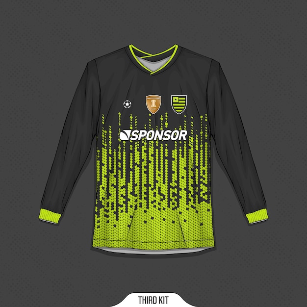 Free Vector sports shirt design ready to print football shirt for sublimation