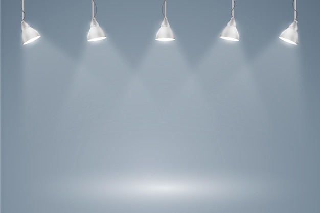 Free Vector spot lights background hanging lights