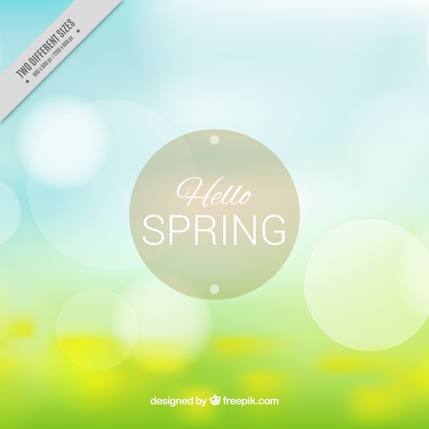 Free vector spring background with bokeh effect