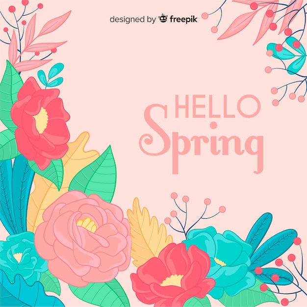 Free vector spring background