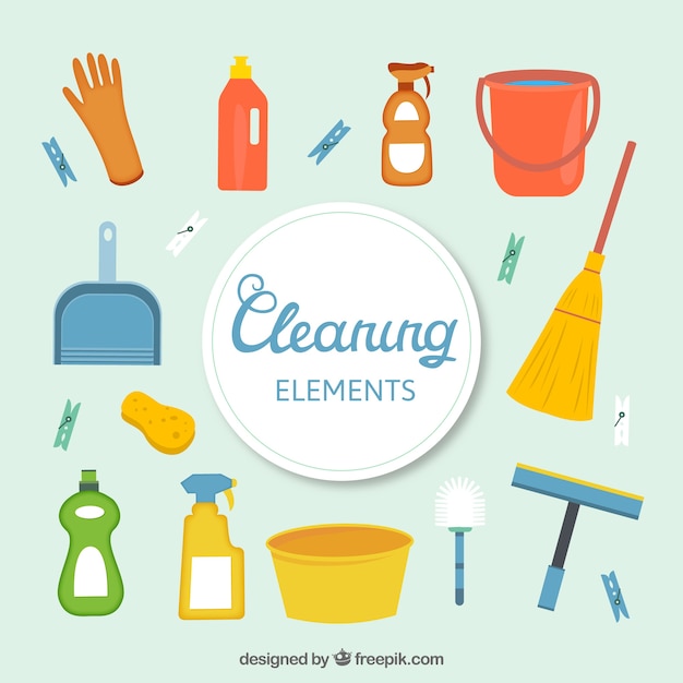 Free Vector spring cleaning background