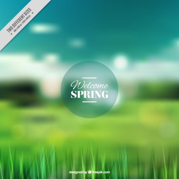 Free vector spring landscape blurred background