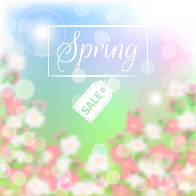 Free vector spring sale floral background