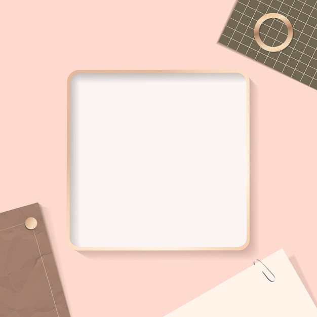 Free Vector square frame on a notepaper background 