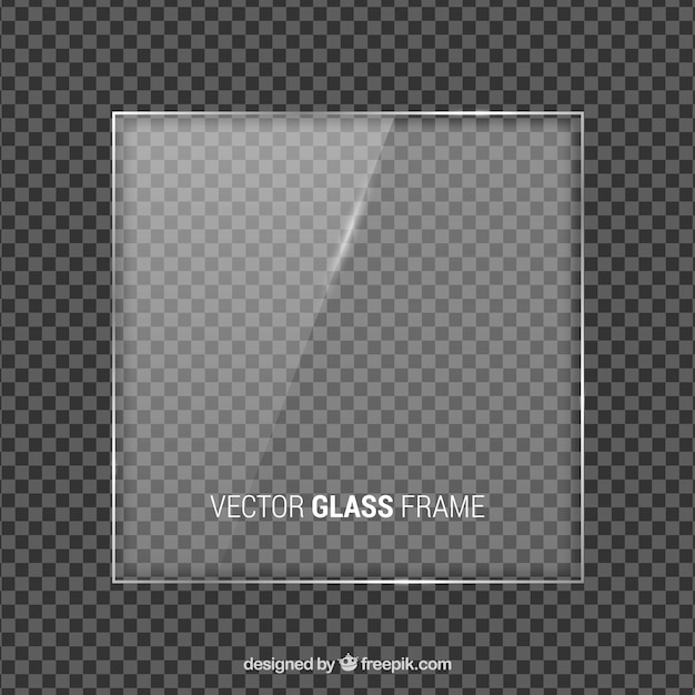 Free vector square shaped glass frame in realistic style