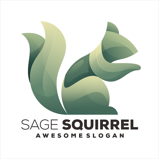 Free vector squirrel gradient design colorful illustration style