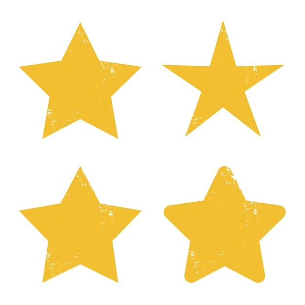 Free vector stamp style stars set