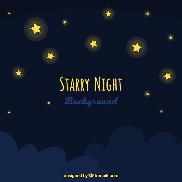 Free Vector star night background