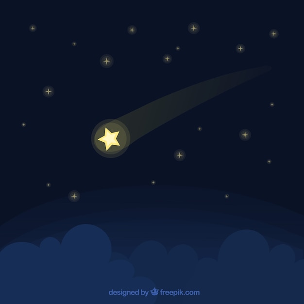 Free Vector star trail night background