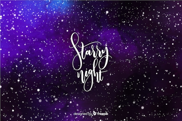 Free Vector starry night background