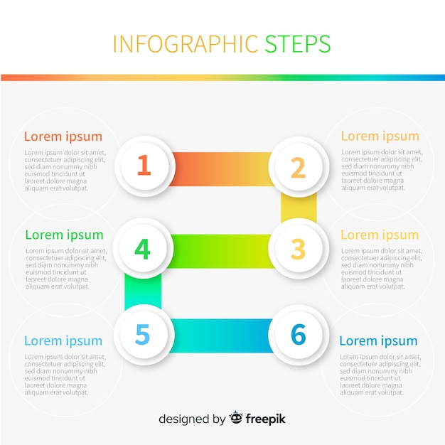 Free Vector step infographic