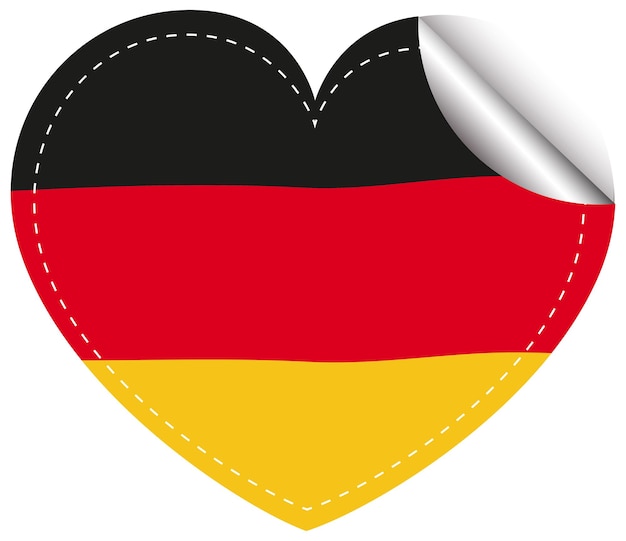 Free Vector sticker design for flag of germany