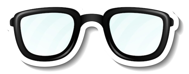 Free vector a sticker template with eyewear glasses