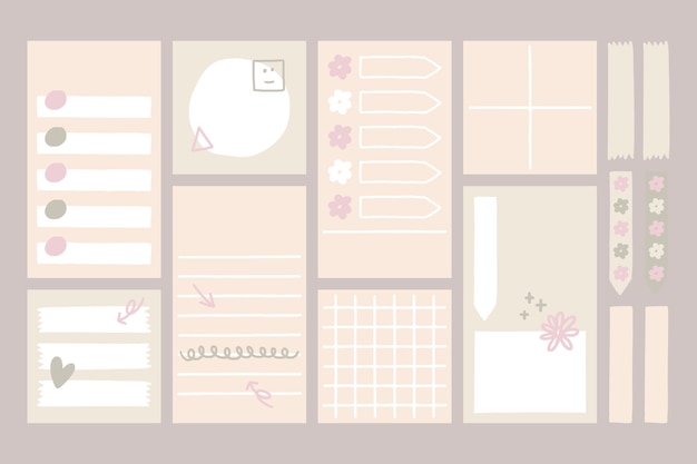 Free Vector sticky notes set