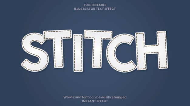 Stitch Text Effect