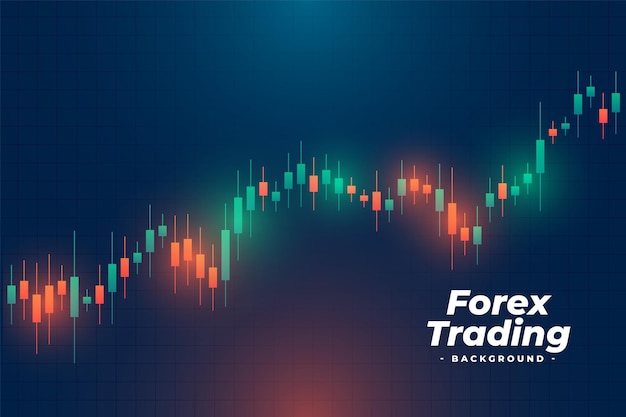 Free Vector stock market graph background for economic growth