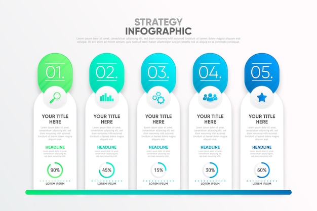 Free Vector strategy infographic template