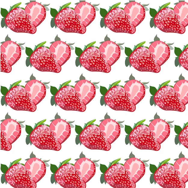 Free Vector strawberry watercolor pattern background